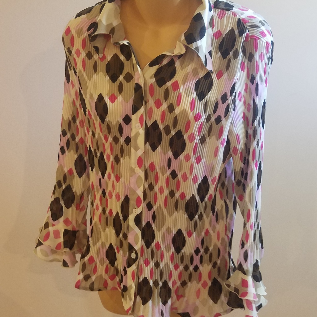 Cato Pleated Top Size Large L17